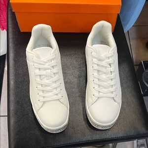 White Low-Top Sneakers